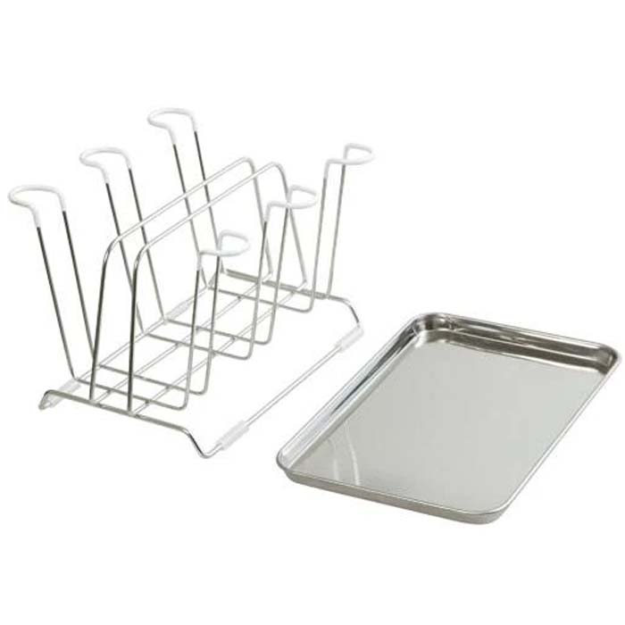 GLASS STAND WITH TRAY