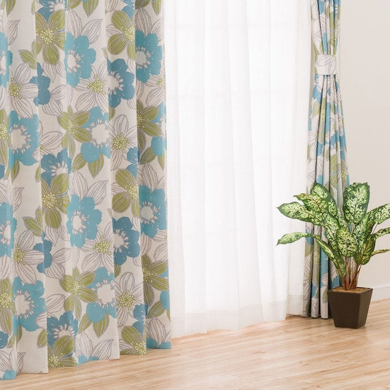 CURTAIN BLOMMA YGR 100X230X2