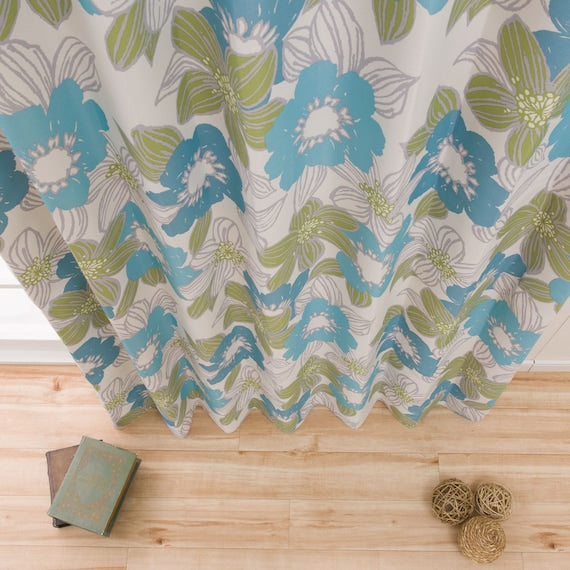 CURTAIN BLOMMA YGR 100X230X2