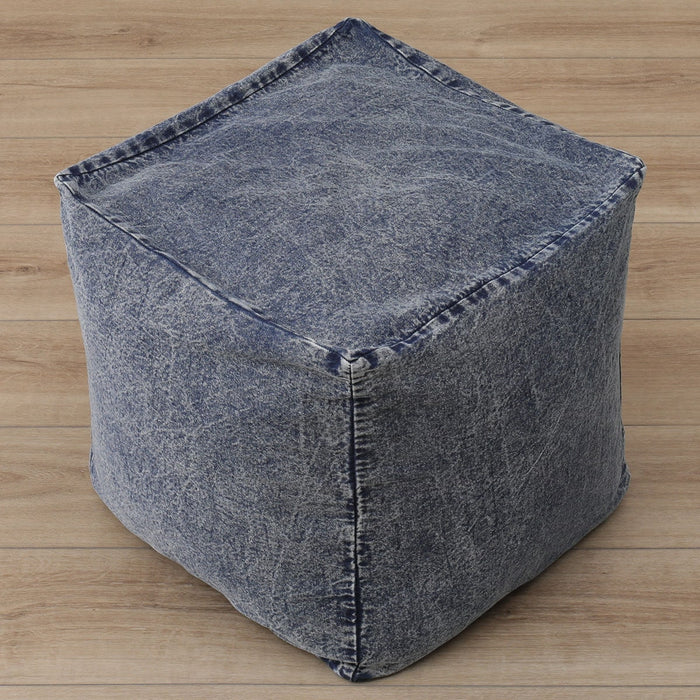 POUF SHELL DAMEGED DENIM