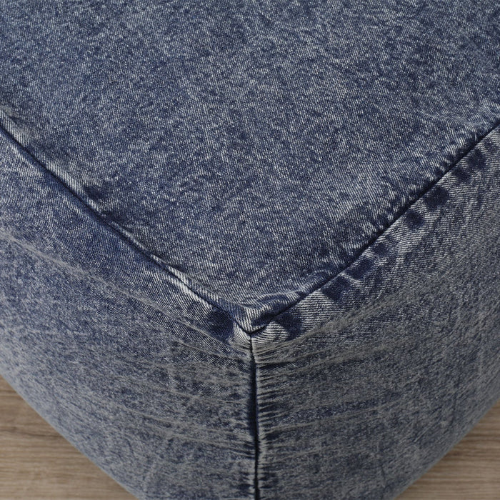 POUF SHELL DAMEGED DENIM
