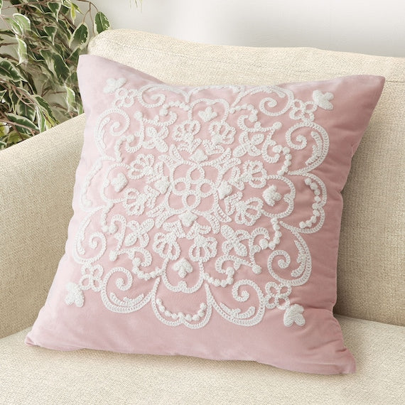 CUSHION COVER DAMASK PI