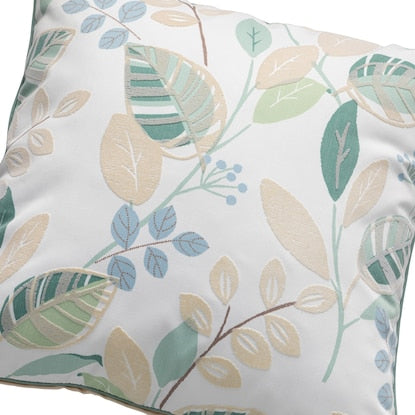 CUSHION COVER LEAF FLOCK