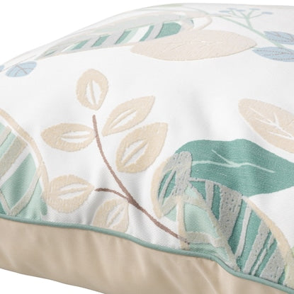 CUSHION COVER LEAF FLOCK