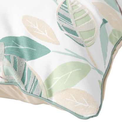 CUSHION COVER LEAF FLOCK