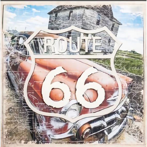 CANVAS POSTER ROUTE66 38X38