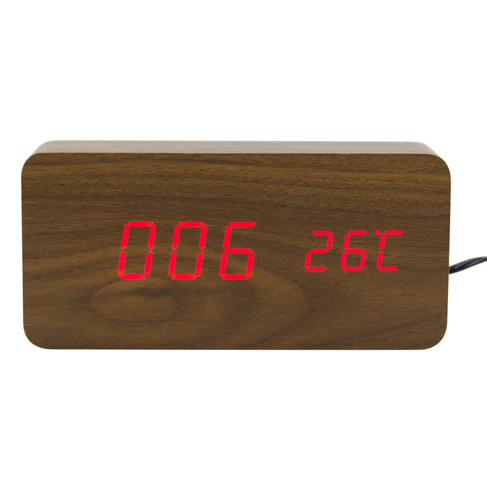 S712 LED WOODEN CLOCK