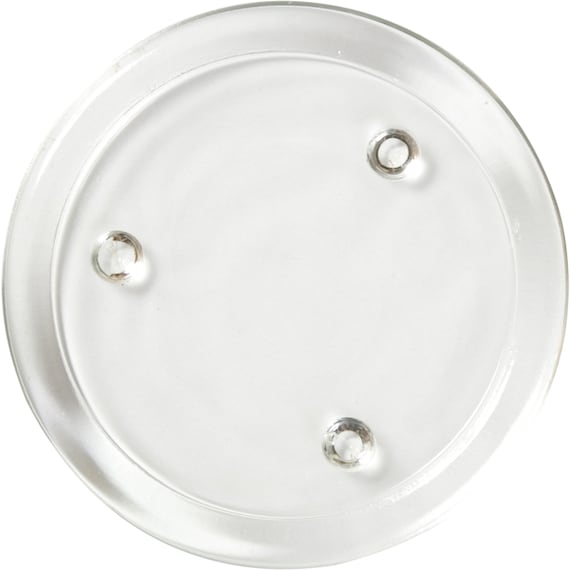 GLASS CANDLE HOLDER ROUND PLATE