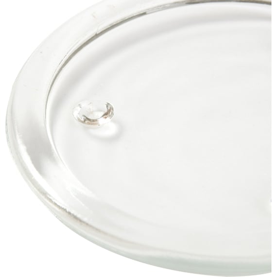 GLASS CANDLE HOLDER ROUND PLATE