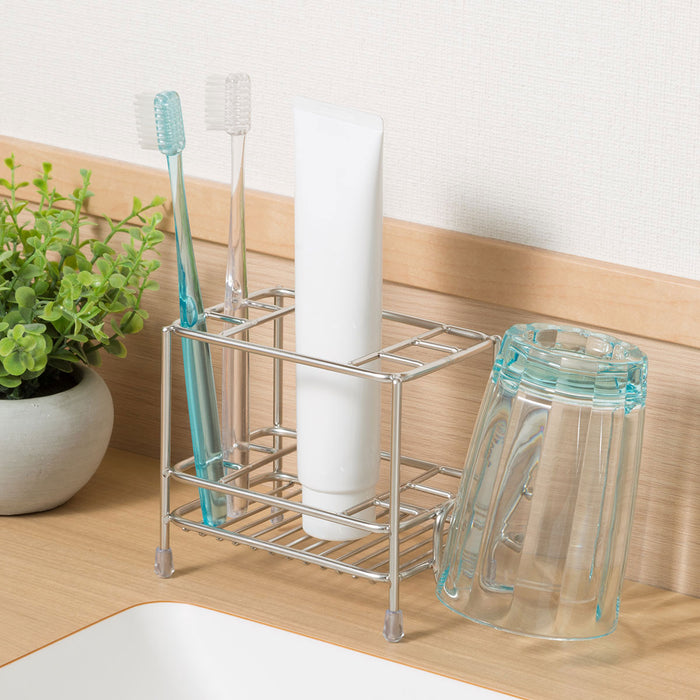 STAINLESS WIRE TOOTHBRUSH HOLDER SQUARE