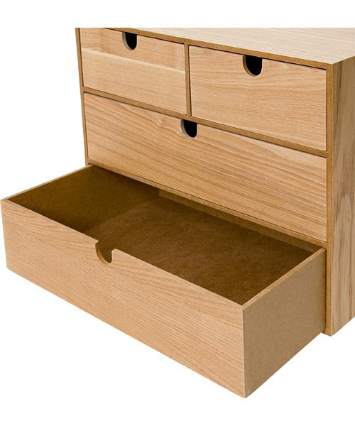 STORAGE BOX NATURAL WOOD 3TIER NA