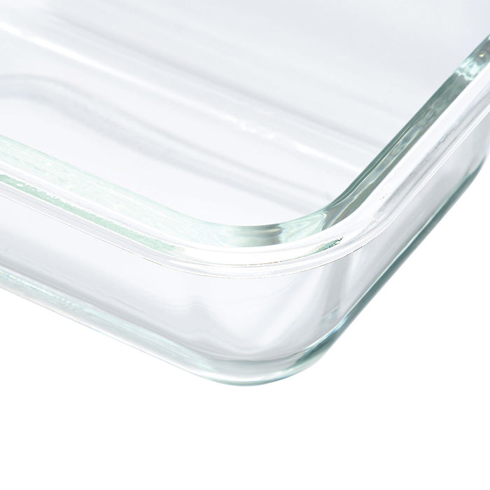 HEAT RESISTANT GLASS STORAGE CONTAINER 370ML RECTANGULAR