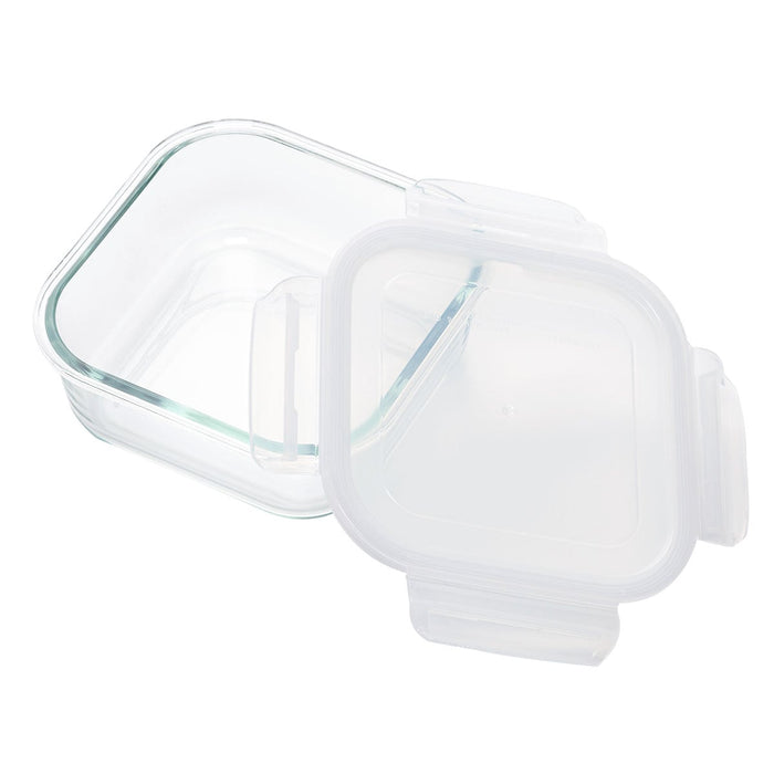 HEAT RESISTANT GLASS STORAGE CONTAINER 1170ML SQUARE