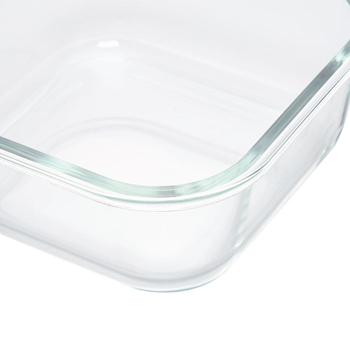 HEAT RESISTANT GLASS STORAGE CONTAINER 1170ML SQUARE