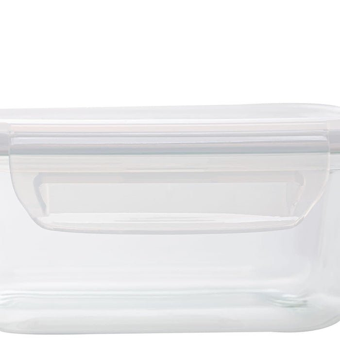 HEAT RESISTANT GLASS STORAGE CONTAINER 1170ML SQUARE