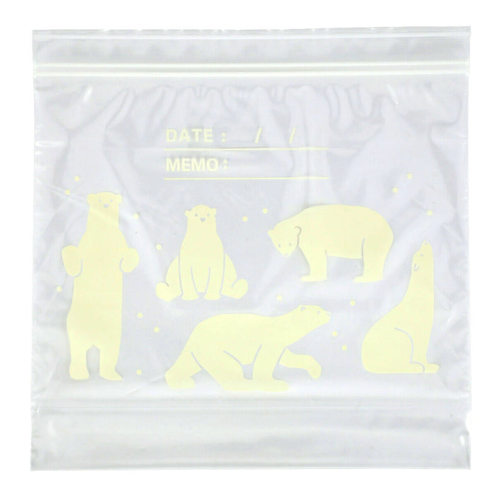 FREEZER BAG L 16PC POLAR BEAR WITH GUSSET