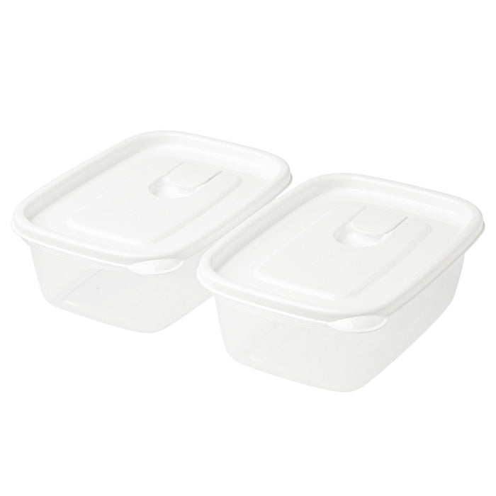 SQUARE FOOD CONTAINER 940 2P WH